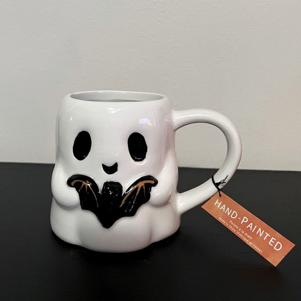 Ghost Holding Bat Mug